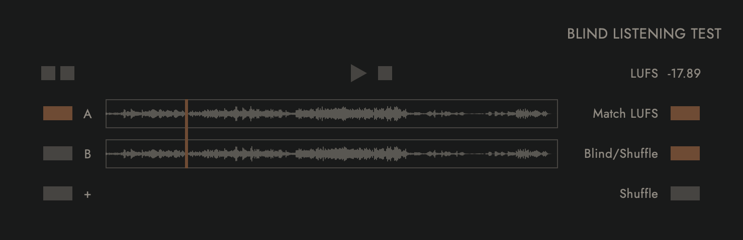 Blind Listening Test dark mode